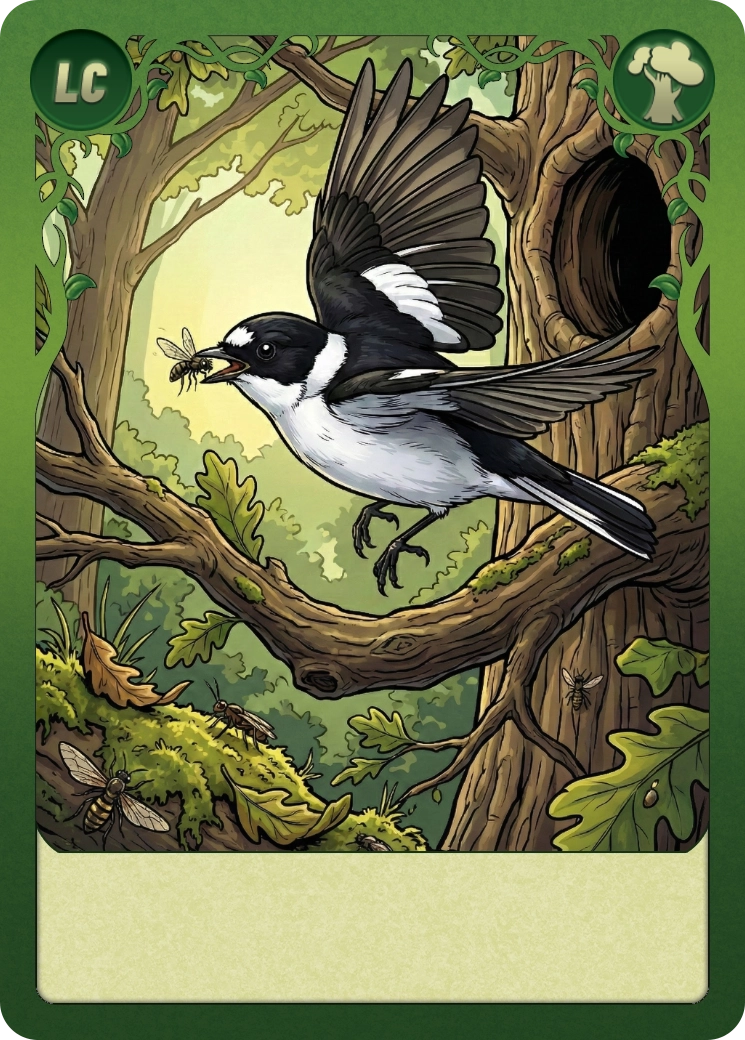 Collared Flycatcher card