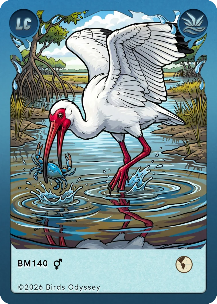 Carta collezionabile di White Ibis in Birdey
