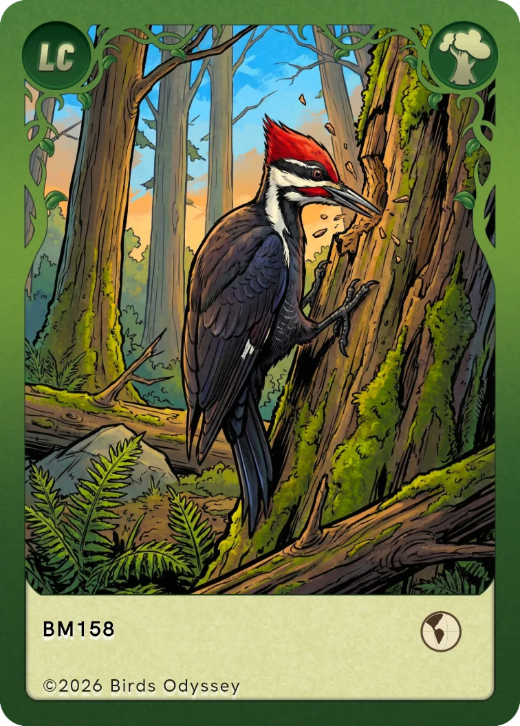 Helmspecht Sammelkarte aus Birdey