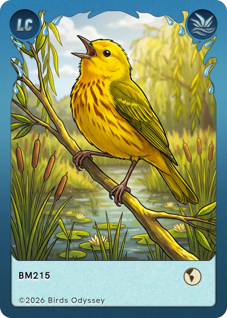 Mangrovesanger samlekort fra Birdey