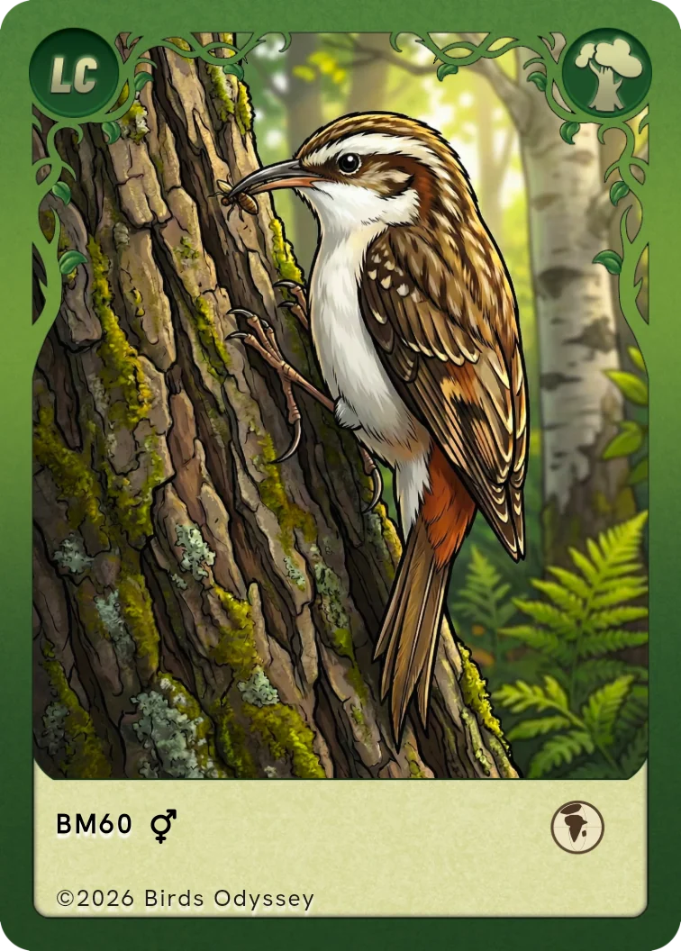 Waldbaumläufer Sammelkarte aus Birdey