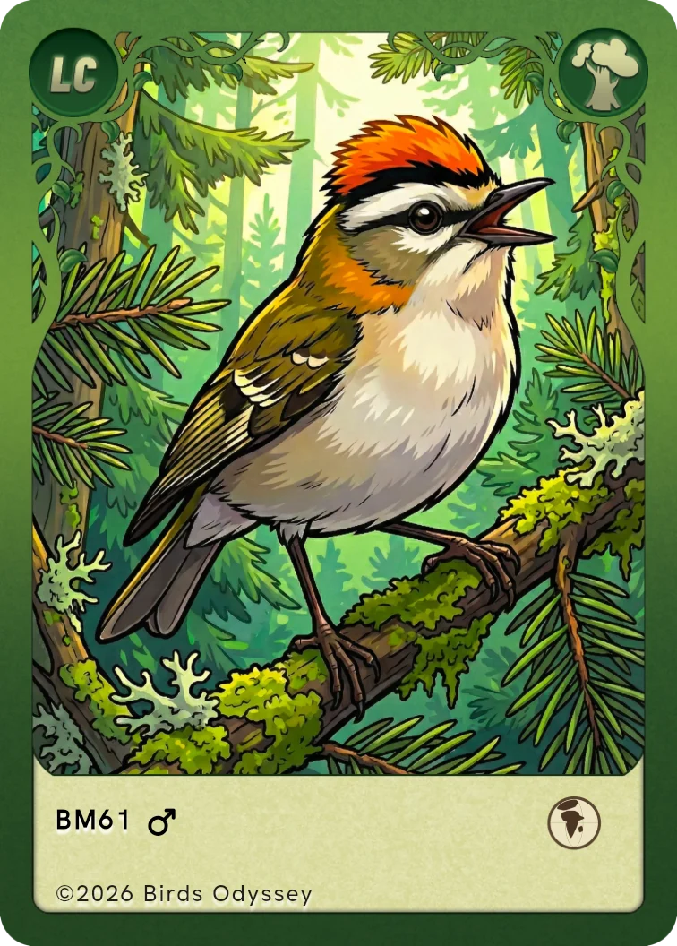 Birdeyのマミジロキクイタダキカード