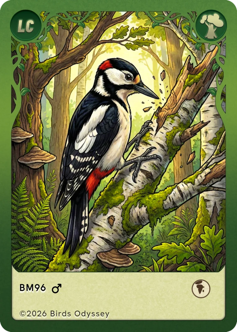 Carte à collectionner Pic épeiche dans Birdey
